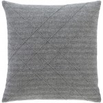Surya Brenley Brn-005 Charcoal Pillow Shell With Down Insert 22"H X 22"W