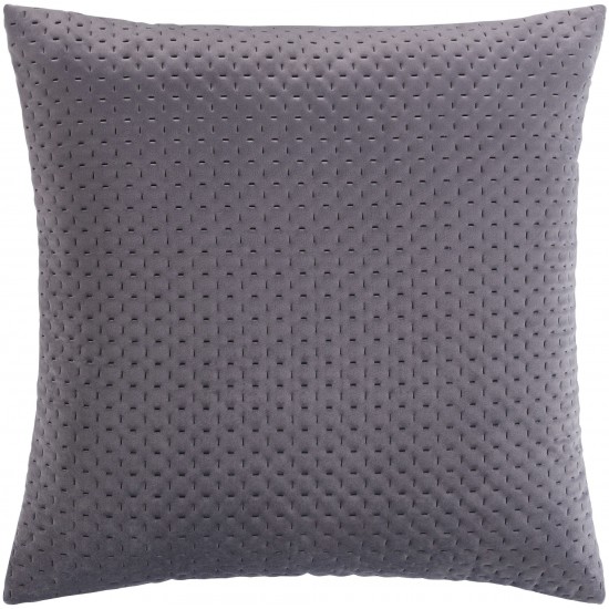 Surya Calista Charcoal Pillow Shell With Down Insert 18"H X 18"W