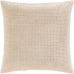 Surya Calista Cia-005 Light Beige Pillow Shell With Polyester Insert 20"H X 20"W