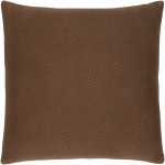 Surya Camilla Brown Pillow Shell With Down Insert 20"H X 20"W