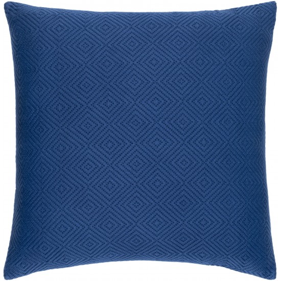 Surya Camilla Blue Pillow Shell With Down Insert 18"H X 18"W