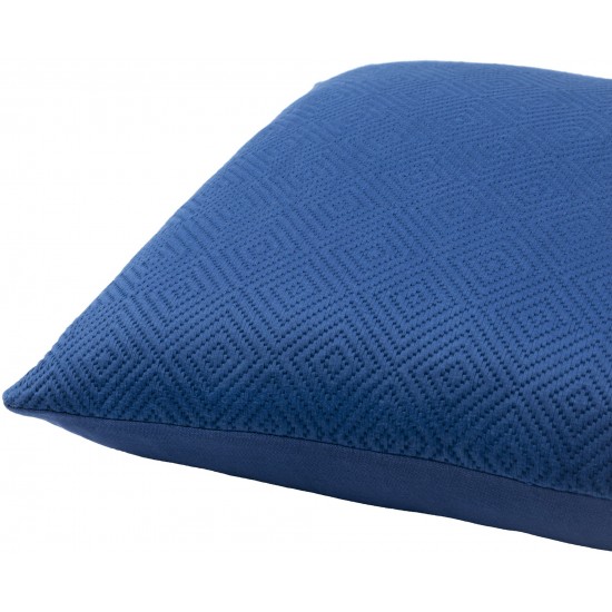 Surya Camilla Blue Pillow Shell With Down Insert 18"H X 18"W