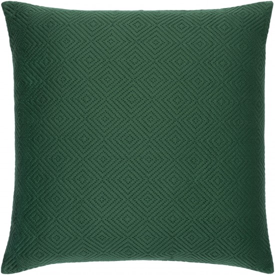 Surya Camilla Emerald Pillow Shell With Down Insert 18"H X 18"W