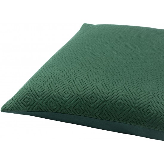 Surya Camilla Emerald Pillow Shell With Down Insert 18"H X 18"W