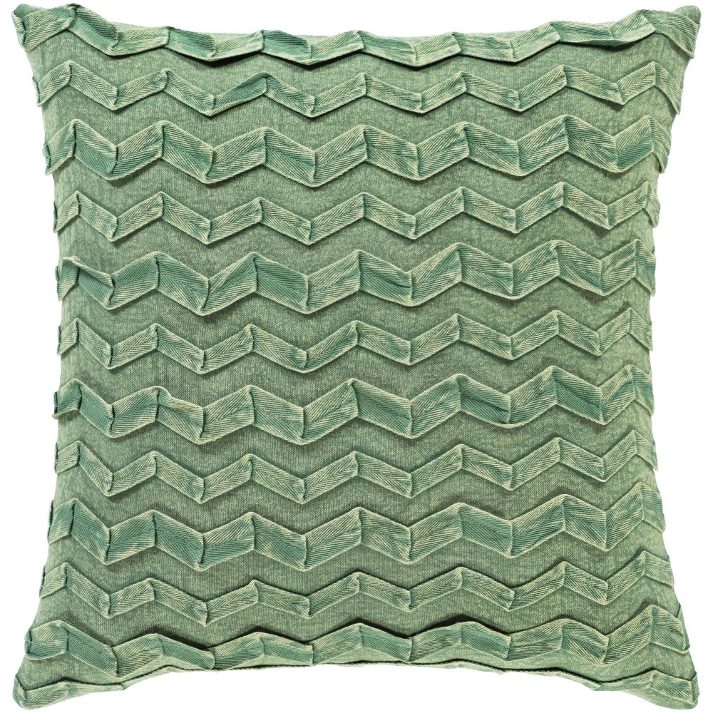 Surya Caprio Grass Green Pillow Shell With Polyester Insert 22"H X 22"W Surya Caprio Grass Green Pillow Shell With Polyester Insert 22"H X 22"W