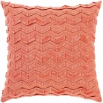 Surya Caprio Coral Pillow Shell With Down Insert 22"H X 22"W