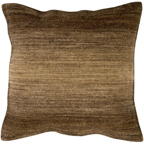 Surya Chaz Tan Pillow Shell With Down Insert 22"H X 22"W