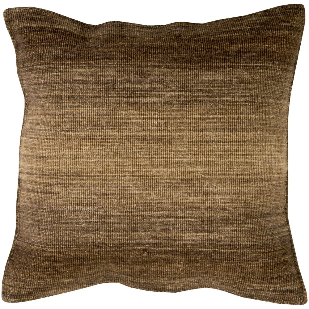 Surya Chaz Tan Pillow Shell With Down Insert 22"H X 22"W