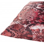 Surya Chloe Red Pillow Shell With Down Insert 18"H X 18"W