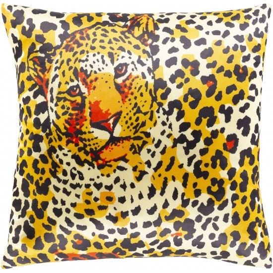 Surya Chloe Yellow Pillow Shell With Polyester Insert 18"H X 18"W