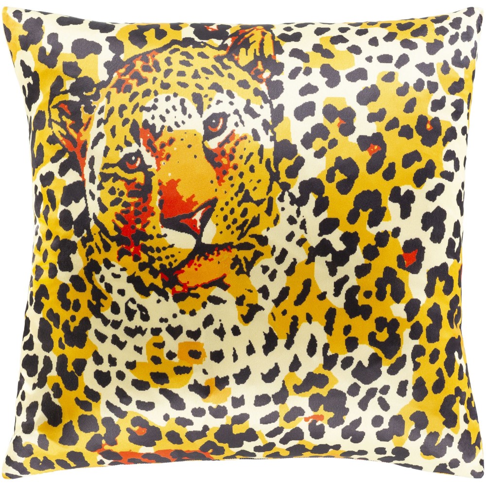 Surya Chloe Yellow Pillow Shell With Down Insert 20"H X 20"W Surya Chloe Yellow Pillow Shell With Down Insert 20"H X 20"W