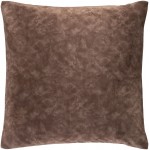 Surya Collins Dark Brown Pillow Shell With Down Insert 20"H X 20"W