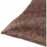 Surya Collins Dark Brown Pillow Shell With Down Insert 20"H X 20"W