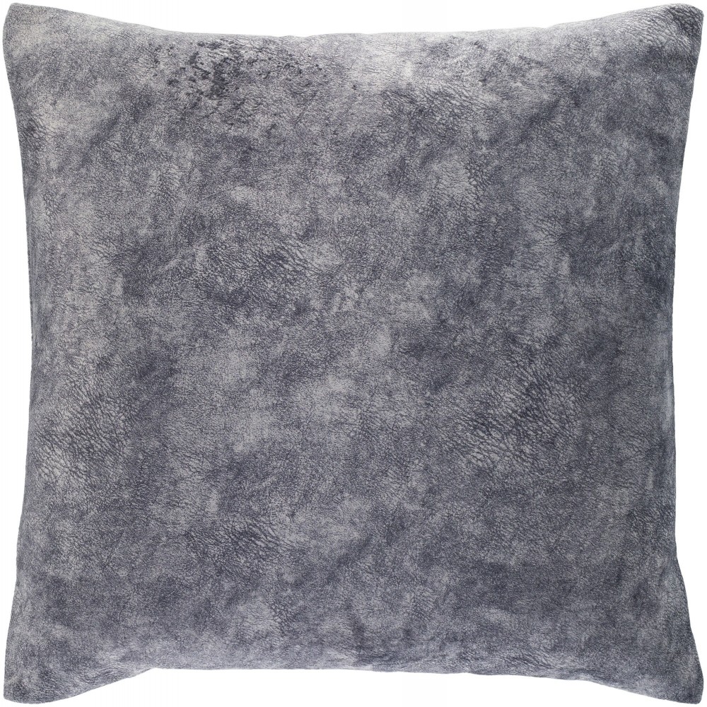 Surya Collins Gray Pillow Shell With Down Insert 20"H X 20"W