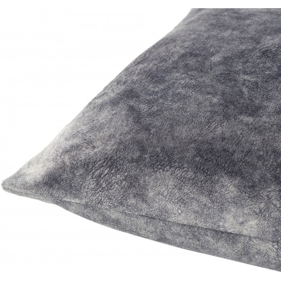 Surya Collins Gray Pillow Shell With Down Insert 20"H X 20"W