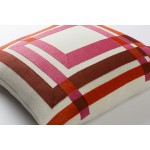 Surya Color Form Pink Pillow Shell With Down Insert 18"H X 18"W