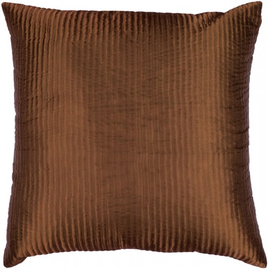 Surya Decorative Pillows Brown Pillow Shell With Down Insert 20"H X 20"W