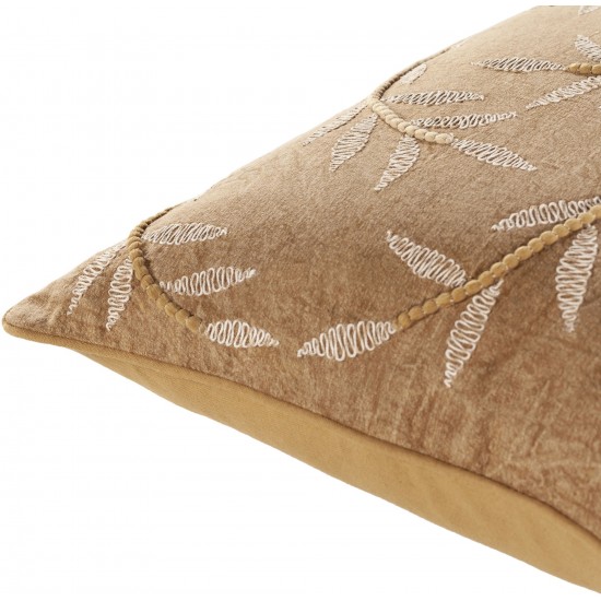 Surya Delta Olive Pillow Shell With Down Insert 18"H X 18"W