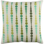 Surya Dewdrop Ivory Pillow Shell With Down Insert 18"H X 18"W