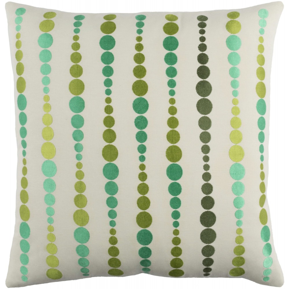 Surya Dewdrop Ivory Pillow Shell With Down Insert 18"H X 18"W Surya Dewdrop Ivory Pillow Shell With Down Insert 18"H X 18"W