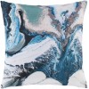 Surya Ebru Emerald Pillow Shell With Polyester Insert 20"H X 20"W