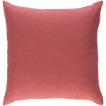 Surya Ethiopia Brick Red Pillow Shell With Down Insert 18"H X 18"W