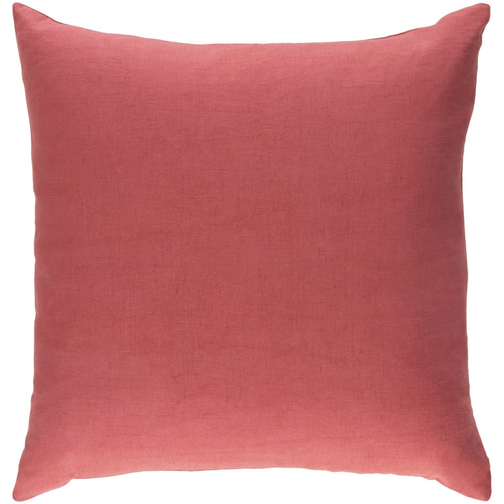 Surya Ethiopia Brick Red Pillow Shell With Down Insert 18"H X 18"W