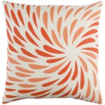 Surya Eye Of The Storm Orange Pillow Shell With Down Insert 22"H X 22"W