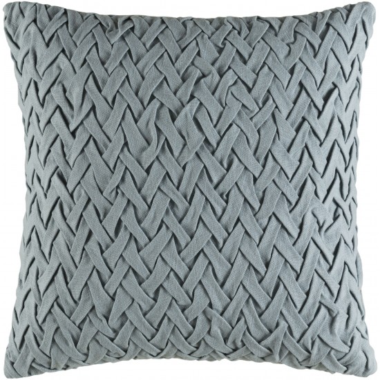 Surya Facade Dusty Sage Pillow Shell With Down Insert 22"H X 22"W