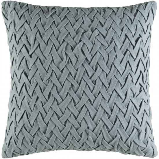Surya Facade Dusty Sage Pillow Shell With Polyester Insert 22"H X 22"W