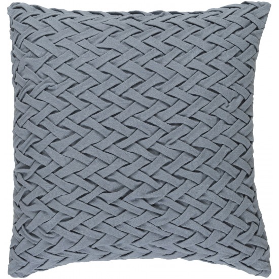 Surya Facade Slate Pillow Shell With Down Insert 22"H X 22"W