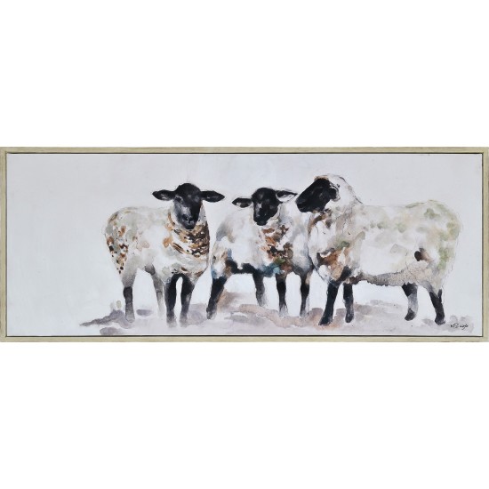 K.Sizaya Moutons Canvas Art 60X24X1.5