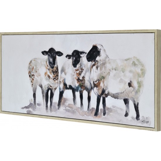 K.Sizaya Moutons Canvas Art 60X24X1.5