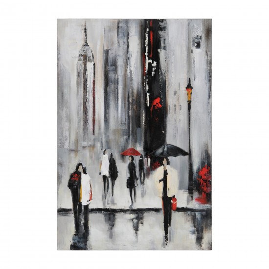 Dominic Lecavalier Bustling City I Rectangle Canvas 24 X 36