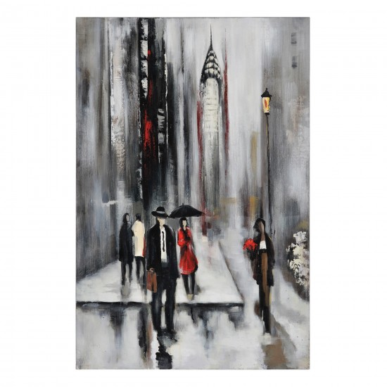 Dominic Lecavalier Bustling City Ii Rectangle Canvas 24 X 36