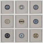 Glay Buttons Square Wall Décor 16 X 16 X 2.1