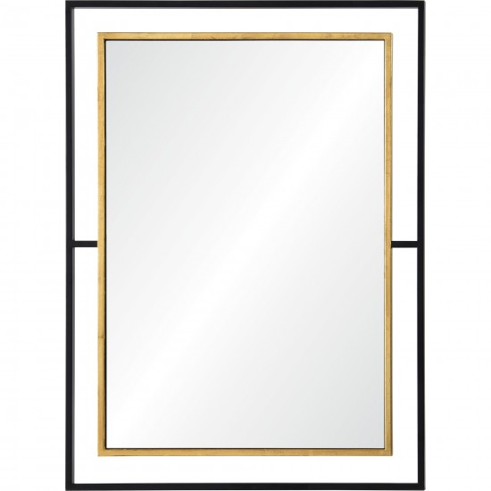 Gray Rectangle Mirror 28 X 38 X 1