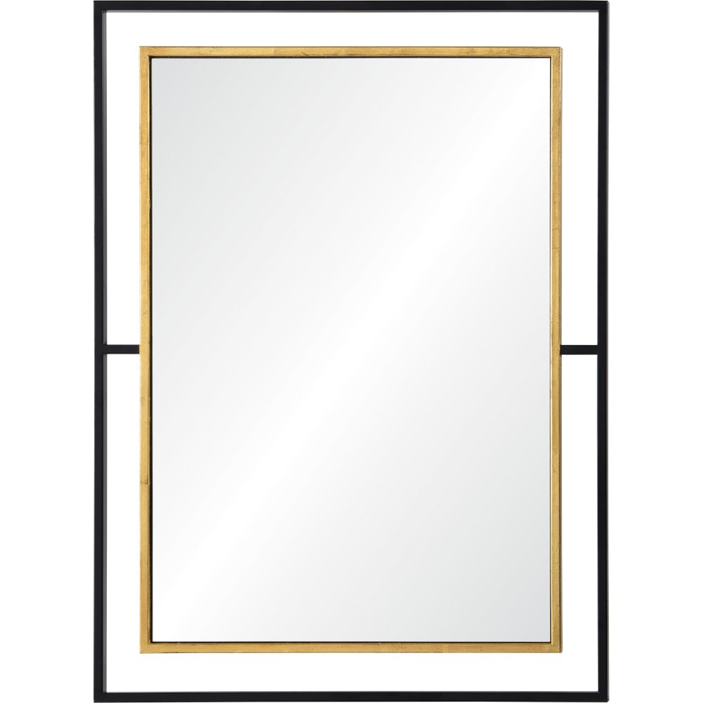 Gray Rectangle Mirror 28 X 38 X 1