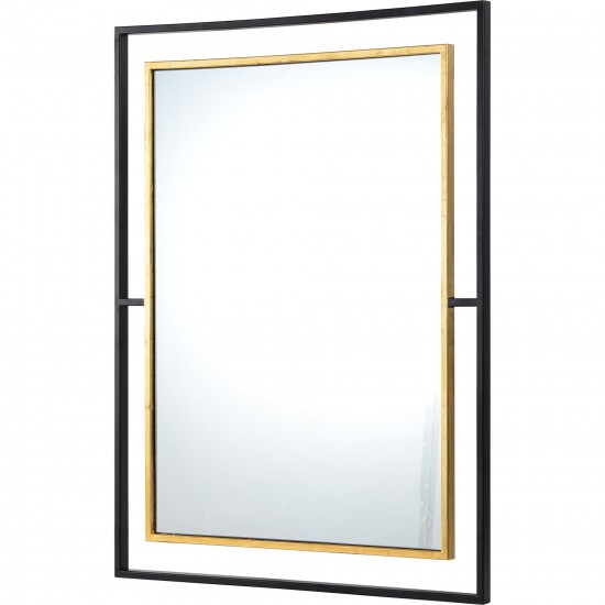 Gray Rectangle Mirror 28 X 38 X 1