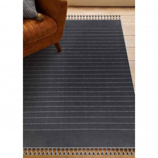 Ambrose Rectangle Charcoal/ Grey Indoor Rug 3'28" X 4'92" Ft