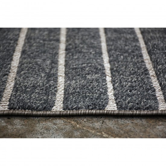 Ambrose Rectangle Charcoal/ Grey Indoor Rug 5'25" X 7'21" Ft