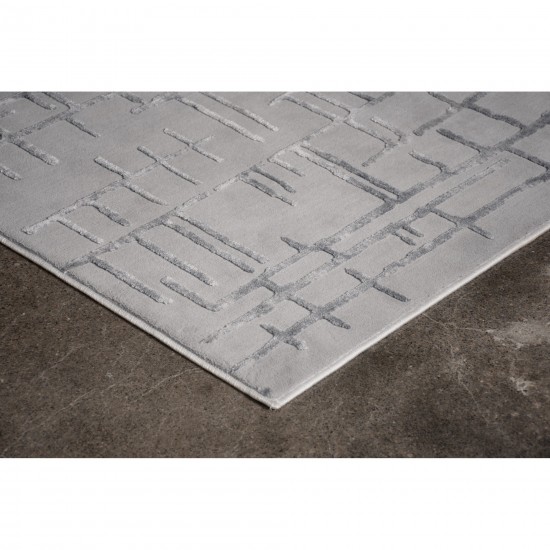 Ariella Rectangle Grey/Blue Indoor Rug 2'6" X 10 Ft