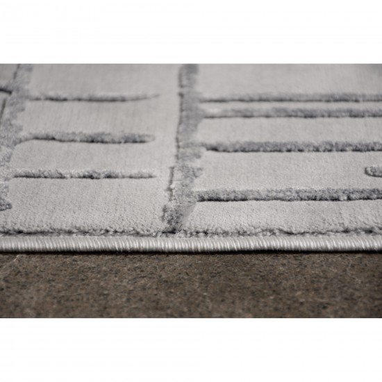 Ariella Rectangle Grey/Blue Indoor Rug 2'6" X 10 Ft