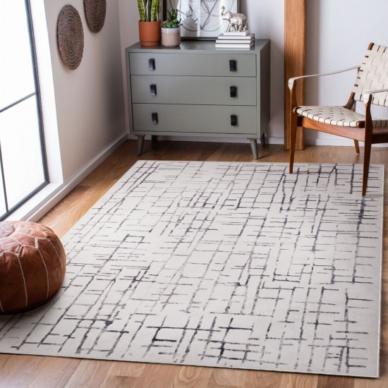 Ariella Rectangle Grey/Blue Indoor Rug 2'6" X 10 Ft