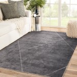 Fallon Rectangle Grey/ Ivory Indoor Rug 5'25" X 7'21" Ft