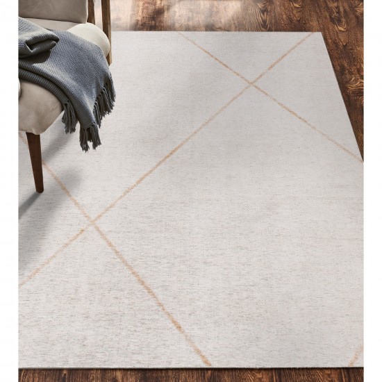 Fallon Rectangle Ivory/ Beige Indoor Rug 2'6" X 10 Ft