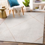 Fallon Rectangle Ivory/ Beige Indoor Rug 5'25" X 7'21" Ft