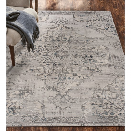 Ariella Rectangle Grey,Blue Indoor Rug 7,87X10,17 Ft