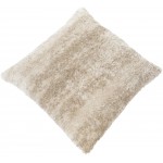 Surya Flokati Fkt-008 Light Beige Pillow Shell With Polyester Insert 27"H X 27"W