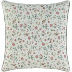 Surya Floret Rose Pillow Shell With Down Insert 20"H X 20"W